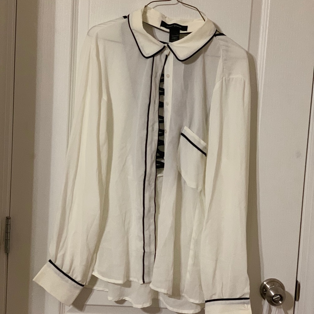 Cut out sheer blouse